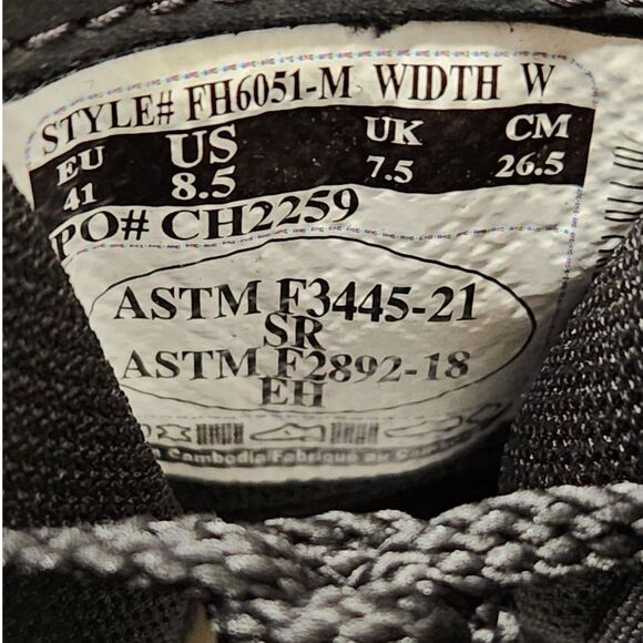 Carhartt Gilmore 6-Inch Waterproof Work Boot – Men’s Size 8.5 Wide, Black - Picture 10 of 12